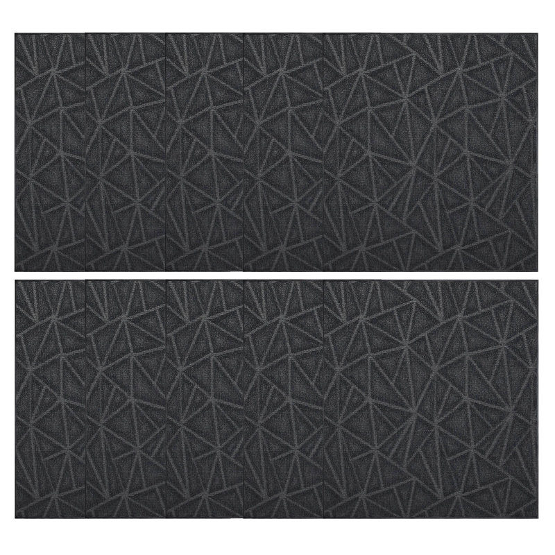 Ensemble de tapis gris foncé Furnish My Place, Octogone 2 pi