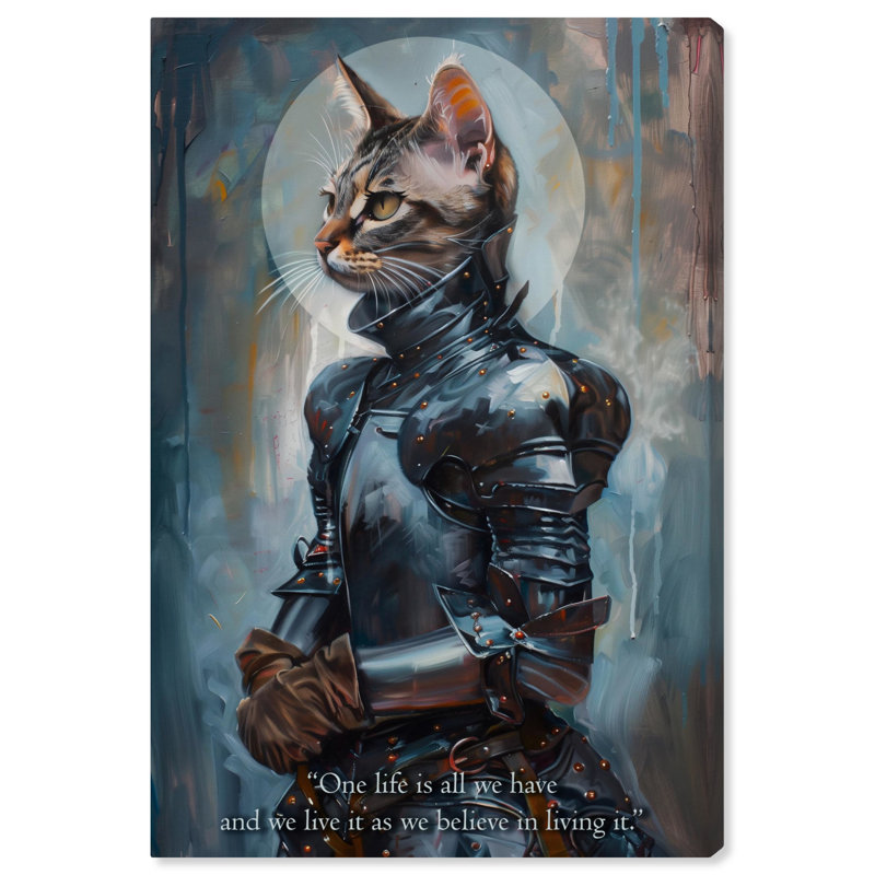 «Cat of Arc Canvas», impressions de chat excentriques par Notoriart, Toile tendue, H 36 po x l 24 po