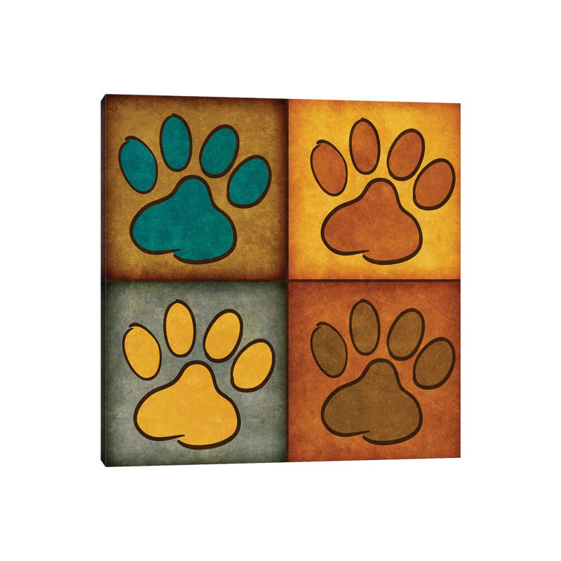 «Paws and Treats I» par SD graphiques Studio - impression sur toile tendue, H 12 po x l 12 po x P 0,75 po