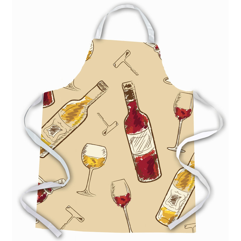 Tablier, Beige / Rouge