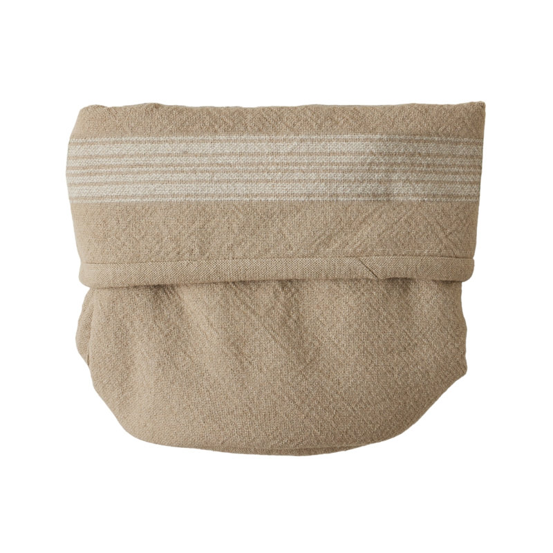 Sac bistro français - Lot de 2 - Rayures vintage vert sapin, White