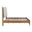 Lit plateforme moderne avec coussin de revêtement amovible et mobilier de chambre à coucher durable 1pc