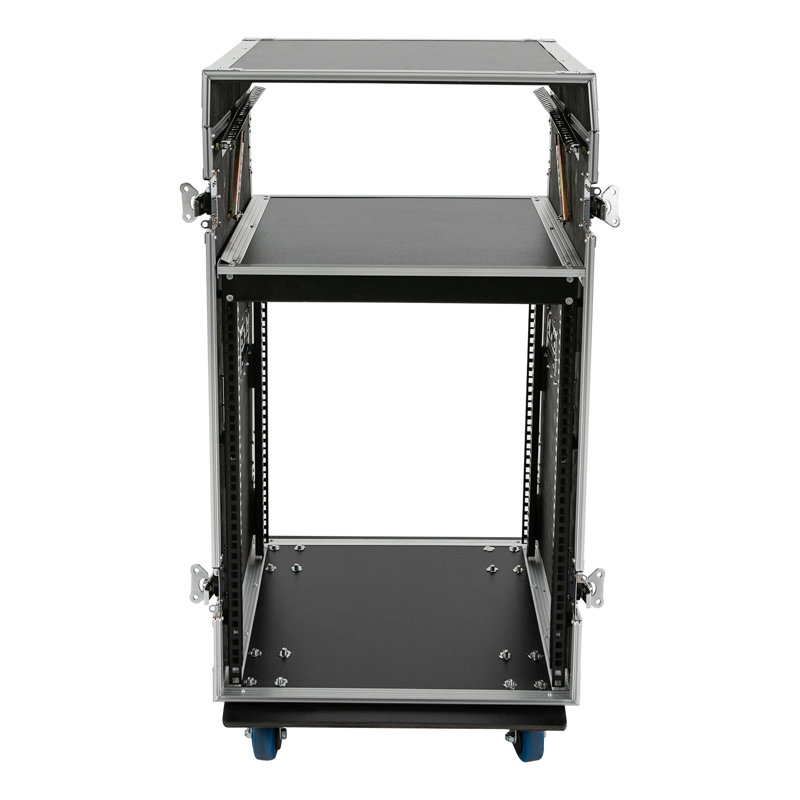 14U Network & Stereo Rack with 4 Wheels (PA DJ Rack)