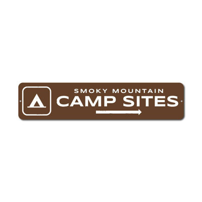 Enseigne de camping personnalisée en aluminium Arrow