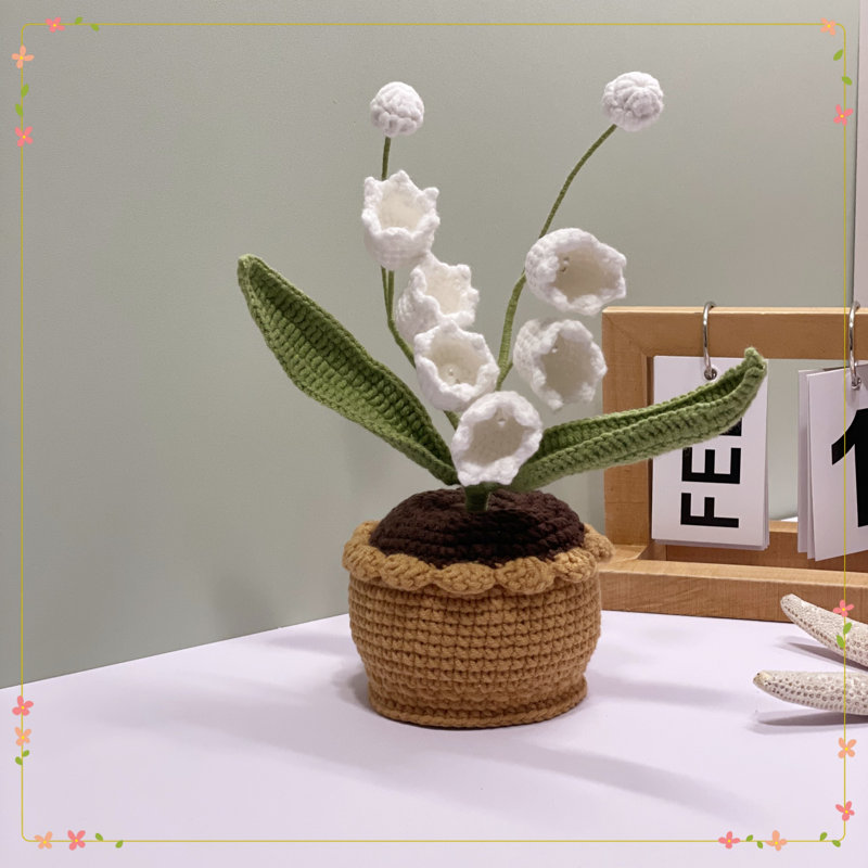 2025 New Year Gift Artifical Flowers Arrangement in Vase, White