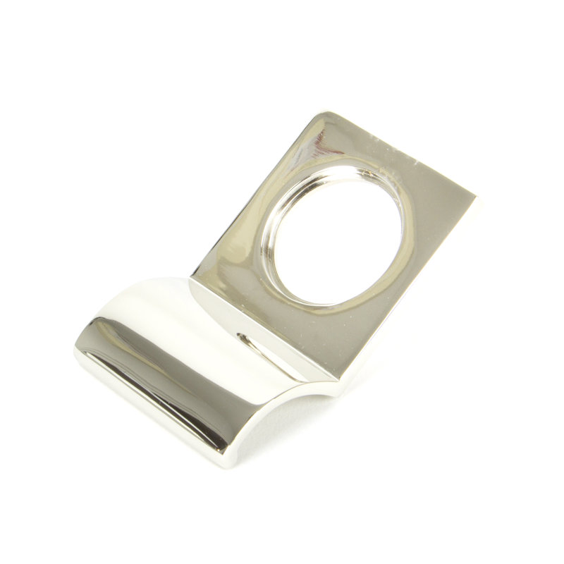 Rim Cylinder Pull Rosette, Polished Nickel