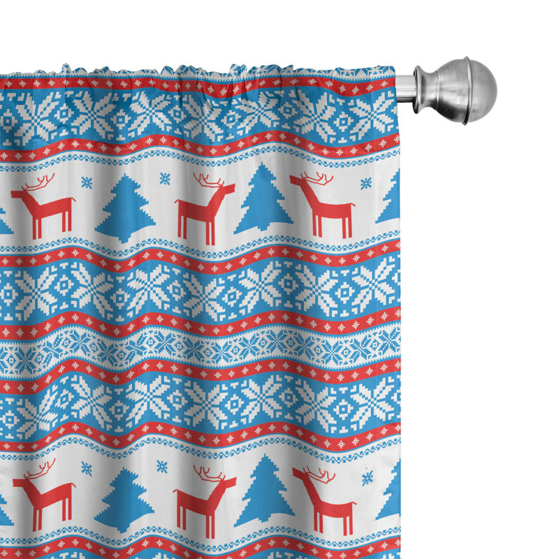 Holiday Seasonal Design Celebration Semi-Sheer Rod Pocket Sliding Panel, 28" x 84"