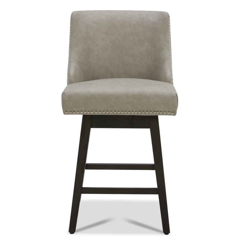 Tabouret de comptoir pivotant 26 po Shurma, Gris pierre