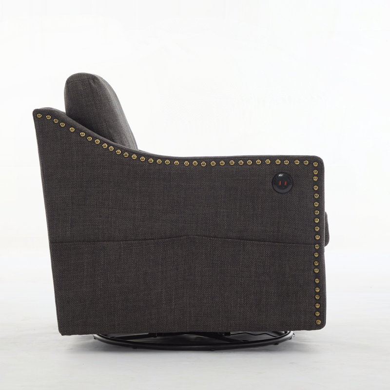 Swivel Rotating Accent Chair with USB