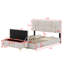 Upholstered Platform Bed With Hydraulic Storage System,Storage Ottoman With Metal Legs