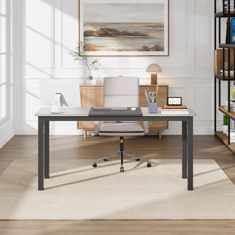 Table de salle à manger 70,9 "pour 4 à 6 personnes, H 29,5 po x l 70,9 po x P 23,6 po, Gris