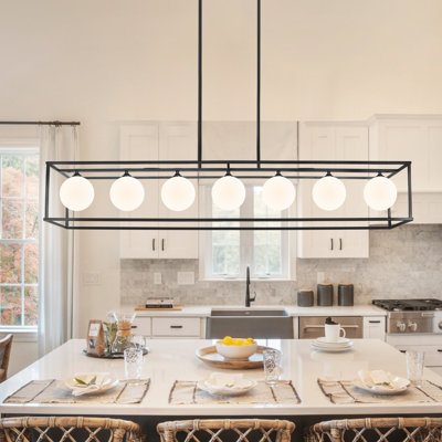 7 - Light Chandelier Dining Room Chandelier Rectangle Chandelier Kitchen Island Lighting Island Lights For Kitchen