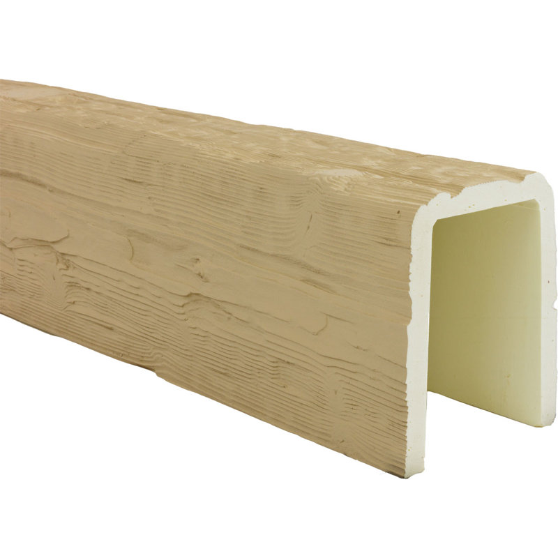 Poutre à 3 côtés (poutre en U) bois récupéré HeritageTimber, H 7,5 po x l 7,5 po x P 144 po, Apprêt brun clair