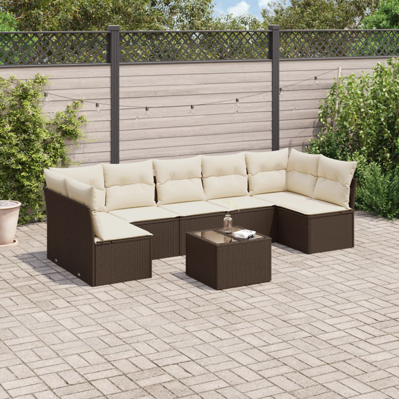 Vidaxl Garden Sofa Set Brown