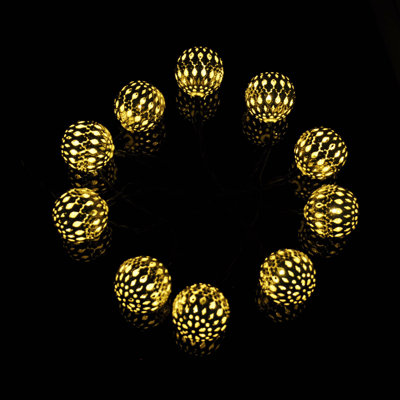 Modern Home 12 - Bulb 13.12'' Solar Powered LED Shaded String Light