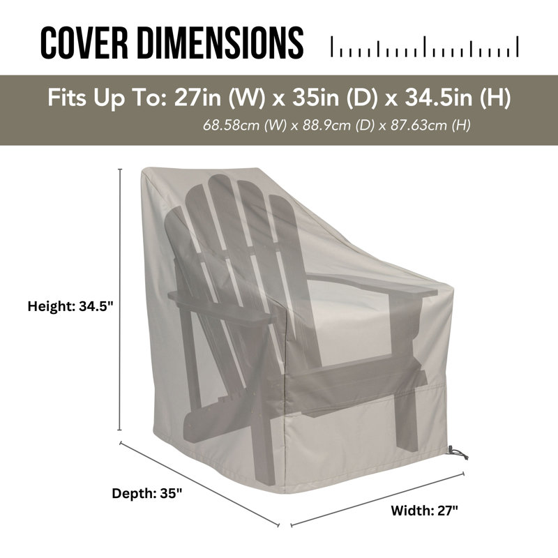 Housse pour chaise de patio Adirondack Brent, Gris