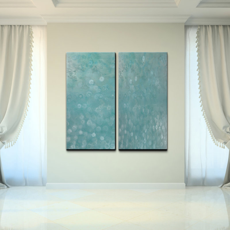 Oversized 'Abstract' 2 Piece Graphic Art Set on Canvas