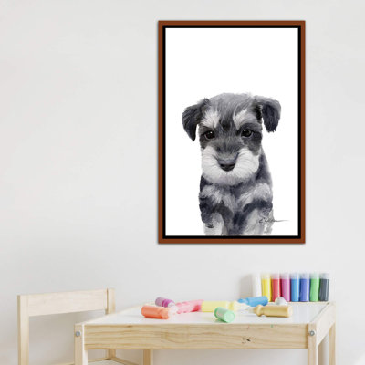 " Miniature Schnauzer Puppy " by Watercolor Luv