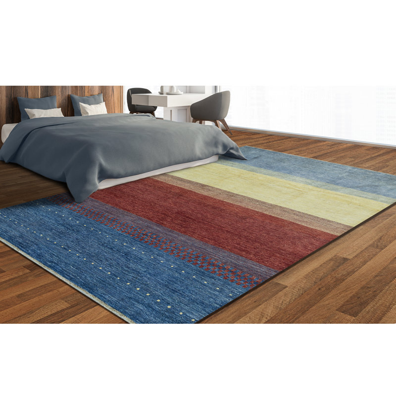 Gabbeh Wool Striped Area Rug