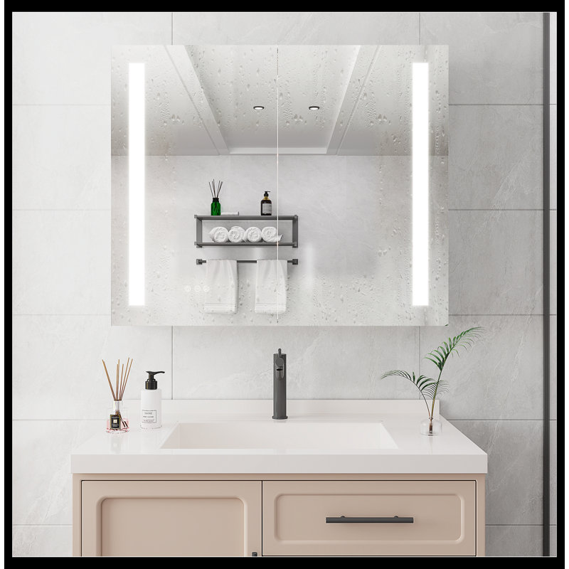 Armoire à pharmacie avec miroir 3 tablettes Khylan, H 24 po x l 36 po x P 6 po