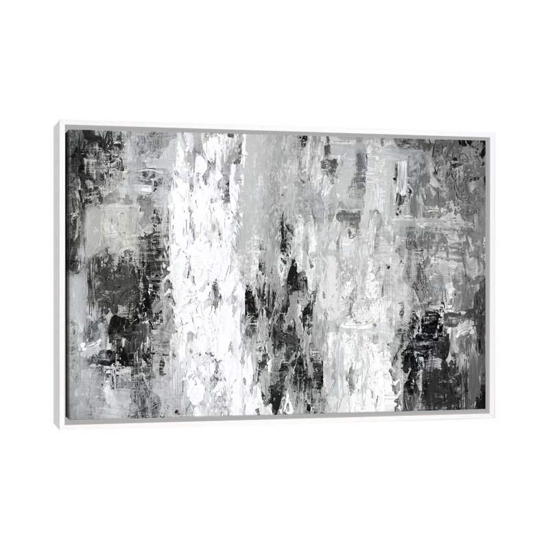 « Black And White Abstract IV by PI Studio » - Impression sur toile tendue, H 40 po x l 60 po, Impression encadrée, Blanc