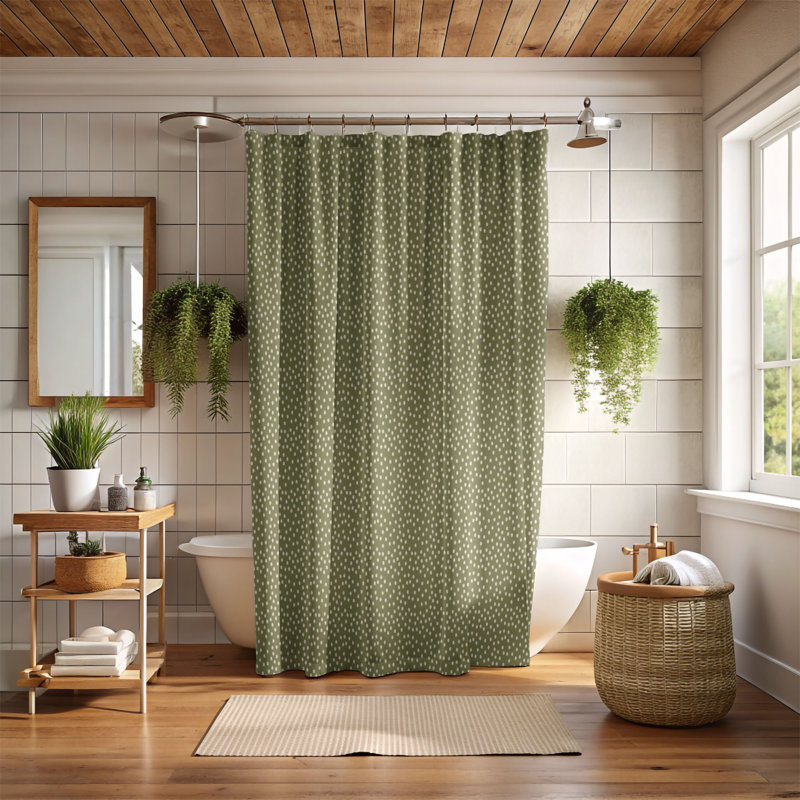 Rideau de douche Foliage Lattice - Premium, H 74 po x l 35 po