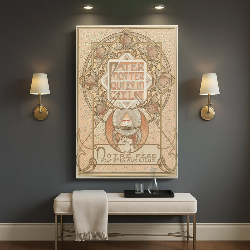 «Pater Noster», toile tendue par Alphonse Mucha, 32 x 48