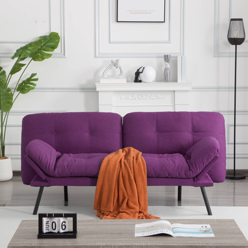 Canapé-lit futon convertible 70,87 po - mauve, Mauve