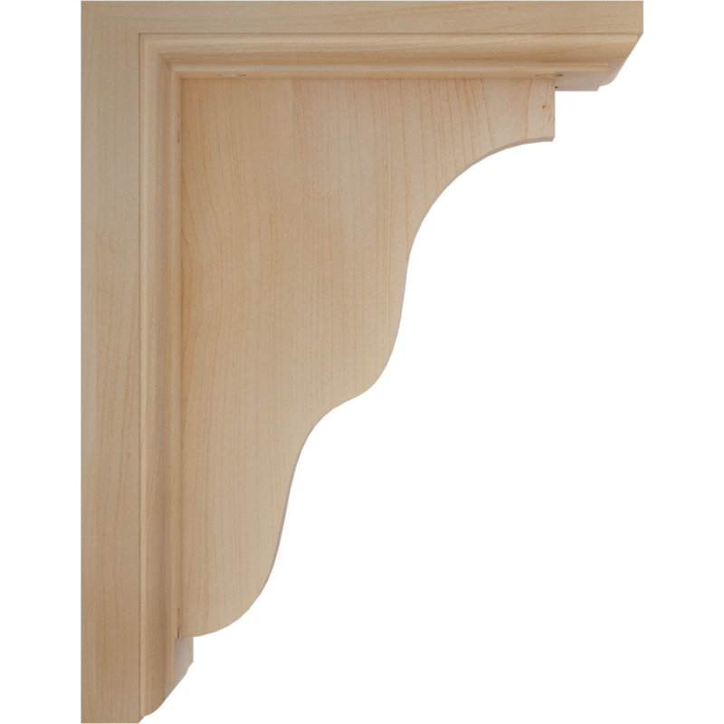 Support traditionnel Hamilton, Érable, H 9 po x l 3,5 po x P 7 po