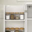 Buffet avec rangement, grande armoire de rangement pour la cuisine avec 1 tiroir et 4 portes, café moderne pour la salle à manger, blanc