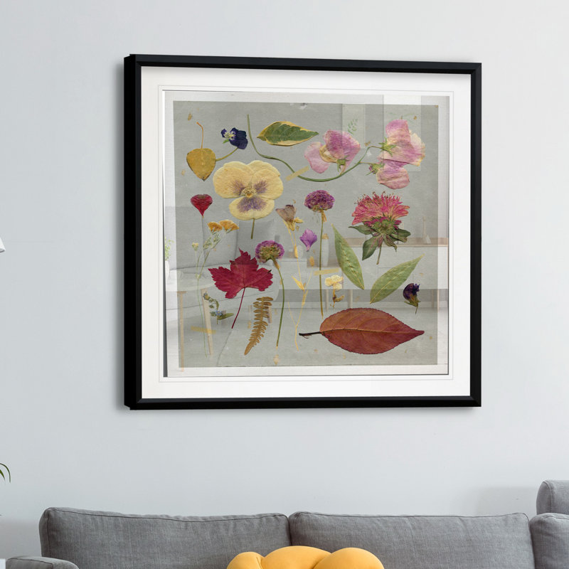 Pressed Assortment II - Impression, H 30,5 po x l 30,5 po x P 1,5 po, Cadre plastique noir