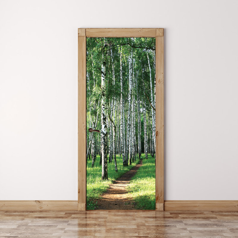 Décoration de porte en tissu Birch Tree Forest