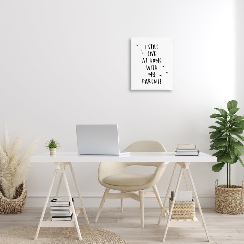 "Live with Parents", art mural sur toile par Anna Quach, H 20 po x l 16 po
