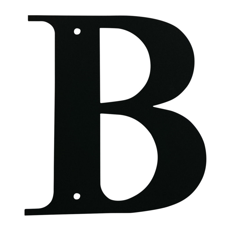 Metal Surface Mount House Letter, 6" H x 5.4" W x 0.08" D, B