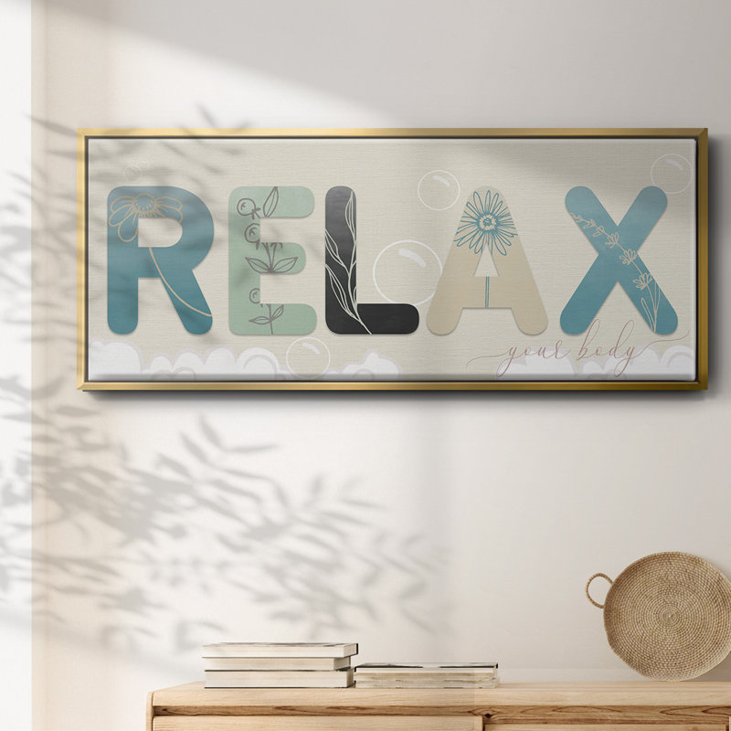 Relax Your Body - toile encadrée, H 12 po x l 30 po