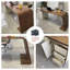 Bureau rectangulaire brun à 3 tiroirs-108308769-108308772