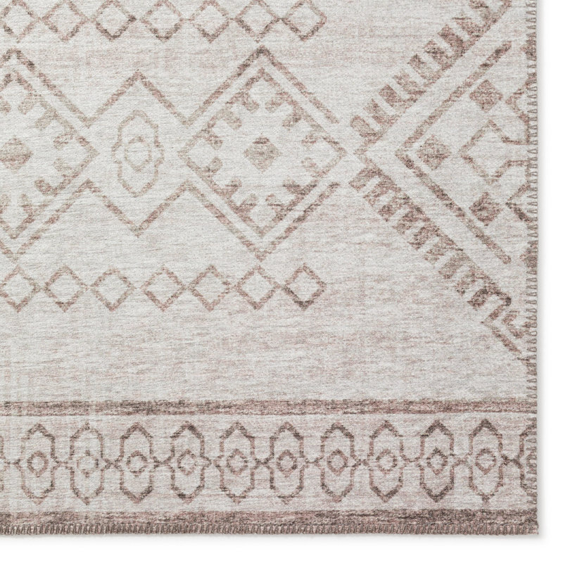 Ancalin Chenille Washable Southwestern Indoor / Outdoor Rug, Rectangle 5' x 7'6"