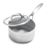GreenPan Venice Pro Tri-Ply Stainless Steel Healthy Ceramic Nonstick 1.5 qt. Saucepan with Lid