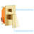 Modern Shower Faucets & Systems, Brushed Gold Metal Set With Waterfall Tub Spout