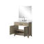 Meuble-lavabo simple en chêne gris l 36 po x P 22 po, comptoir en marbre de culture, miroir de 34 po et robinet de salle de bain