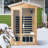Two Person Far Infrared Old Fir Outdoor Sauna Room