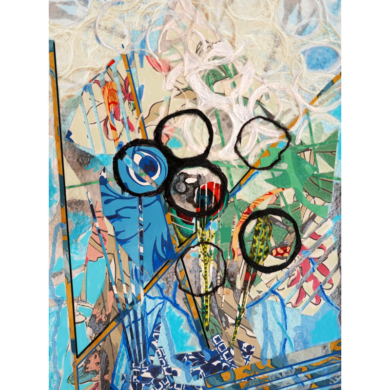 «Botanical Study N 2» par Kari Souders - impression, H 21,2 po x l 17,2 po, Papier avec cadre noir