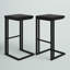 Tabouret de bar Boone - noir - cognac Bravo-1429018212-1429018213