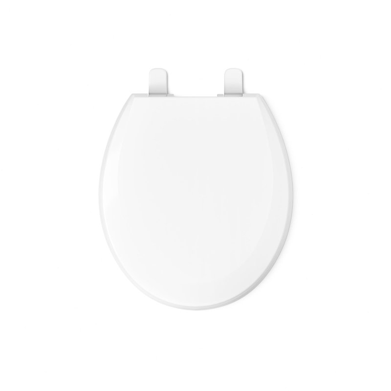 Lustra with Quick-Release Hinges Toilet Seat, White, Round