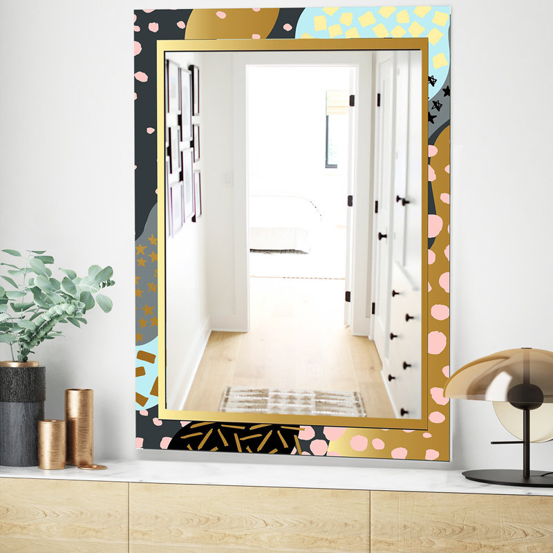 Miroir de coiffeuse moderne et ludique, H 39,4 po x l 29,5 po