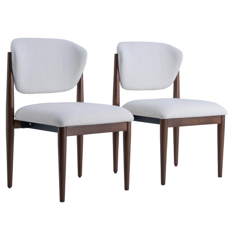 Chaise rembourrée Flora, Noyer