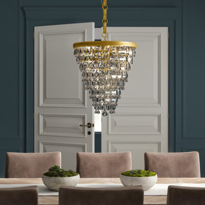 Beno 5 - Light Glass Dimmable Tiered Chandelier