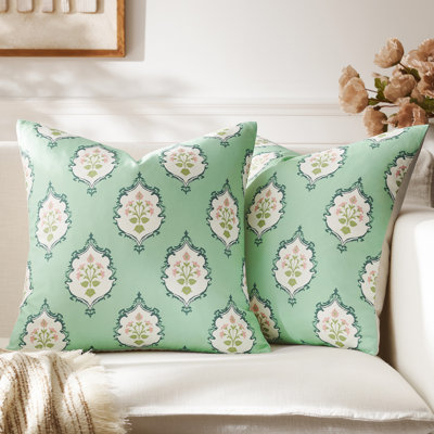 Animal Print and Damask Cotton Pillow Cover