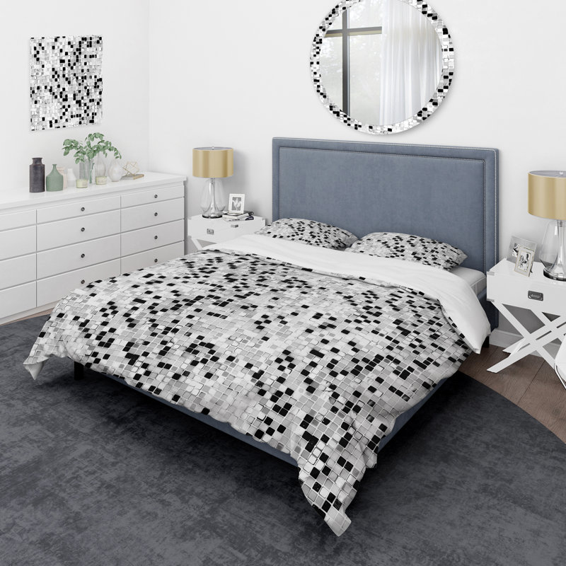 Ensemble de housse de couette Modern White, Housse de couette très grand et 2 très grandes t