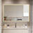 Bathroom Mirror Led, 48 * 32, Wall Mounted (horizontal/hanging), Adjustable Brightness In Three Colors, Anti Fog, With High-definition Glass, Drop Resistant